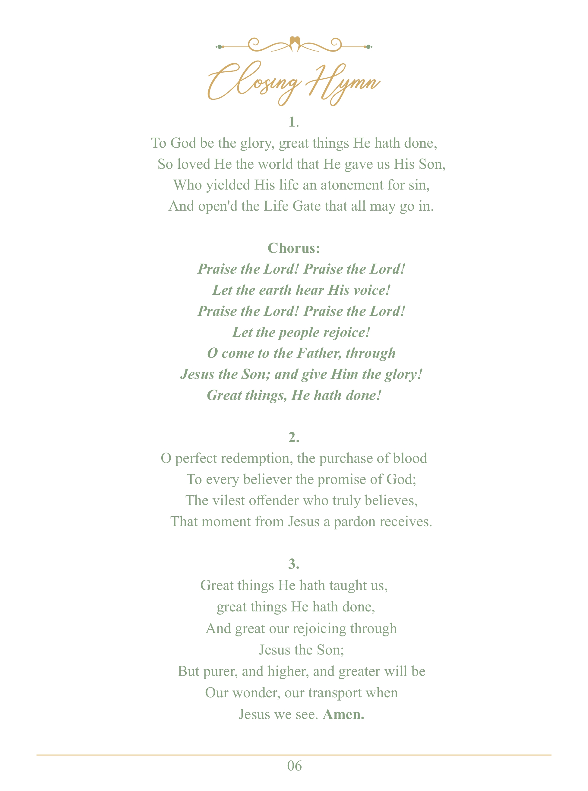 Wedding Program Page 7